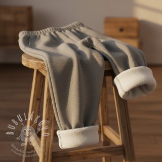 Teplákovina počesaná MELANGE middle grey