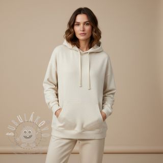 Teplákovina počesaná MELANGE sand