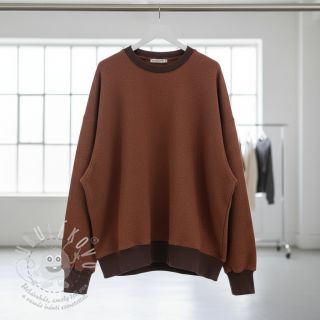 Teplákovina počesaná MELANGE brick