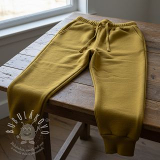 Teplákovina počesaná MELANGE ochre