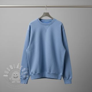 Teplákovina počesaná MELANGE light jeans