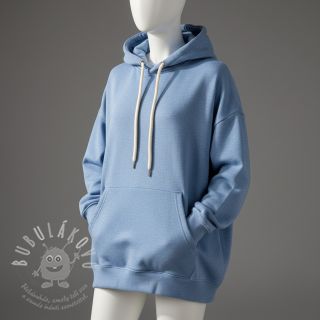 Teplákovina počesaná MELANGE light jeans