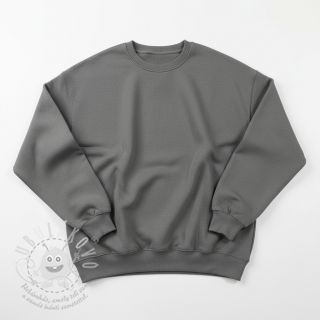 Teplákovina počesaná dark grey