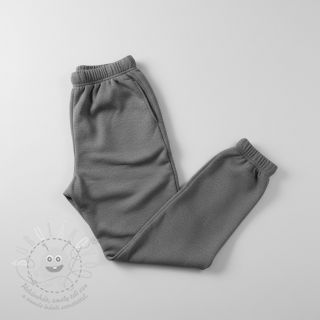 Teplákovina počesaná dark grey