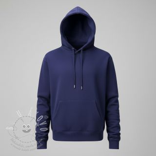 Teplákovina počesaná midnight blue
