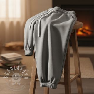 Teplákovina počesaná mouse grey