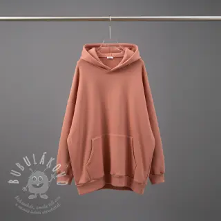 Teplákovina počesaná faded coral