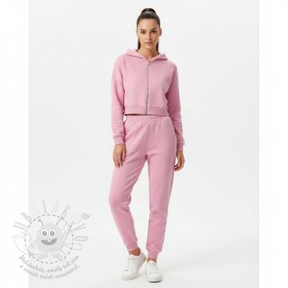 Teplákovina počesaná light pink