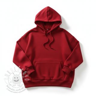 Teplákovina počesaná  dark red