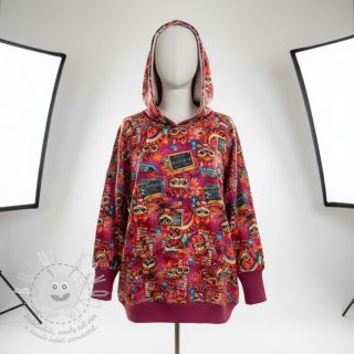 Teplákovina Big eyes design A digital print