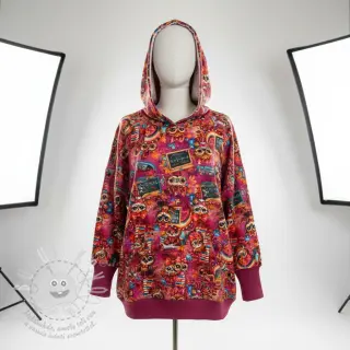 Teplákovina Big eyes design A digital print