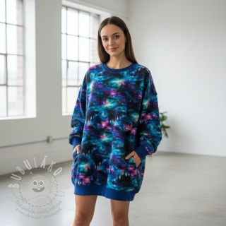 Teplákovina počesaná JOGGING In the night design B digital print