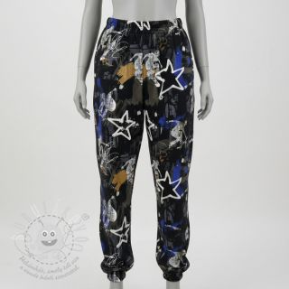 Teplákovina Graffiti black digital print