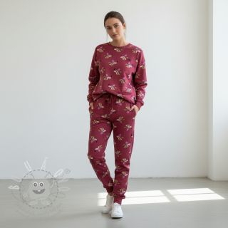 Teplákovina Dogs and hearts red