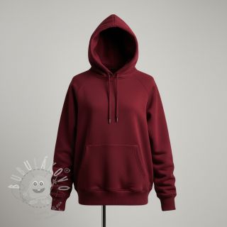 Teplákovina počesaná JOGGING dark red