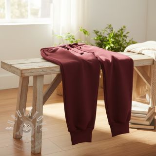 Teplákovina počesaná JOGGING dark red