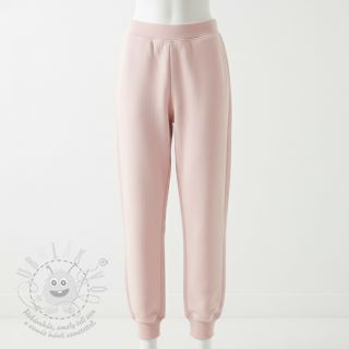 Teplákovina počesaná JOGGING soft rose