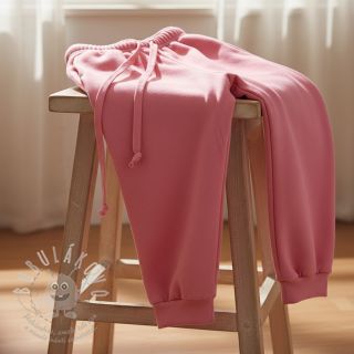 Teplákovina počesaná JOGGING soft pink
