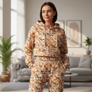 Teplákovina Cutie pies design B digital print