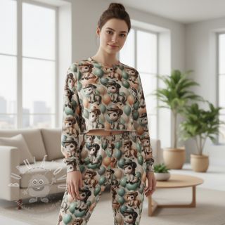 Teplákovina Happy horse design B digital print