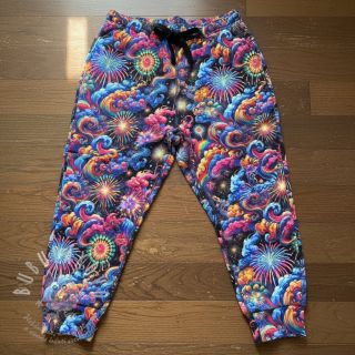 Teplákovina Fire works design E digital print