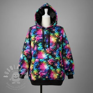 Teplákovina Fire works design A digital print