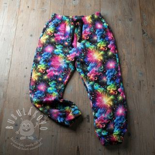 Teplákovina Fire works design A digital print