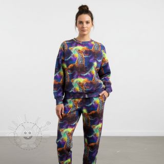 Teplákovina Fantasy planets digital print