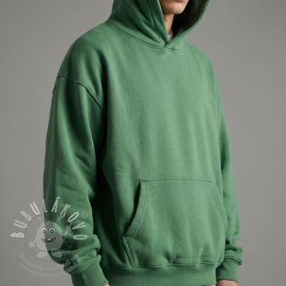 Teplákovina počesaná JOGGING forest green