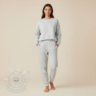 Teplákovina počesaná JOGGING ecru melange