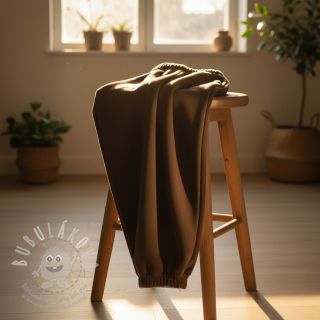 Teplákovina počesaná JOGGING dark brown