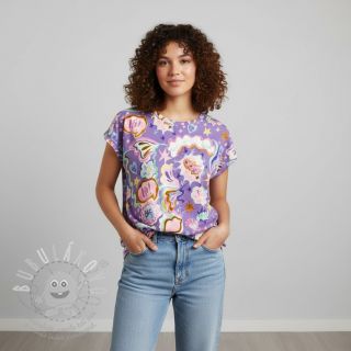 Úplet Shells lavender digital print