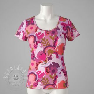 Úplet Unicorns mauve digital print