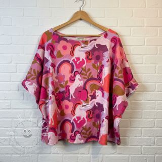 Úplet Unicorns mauve digital print