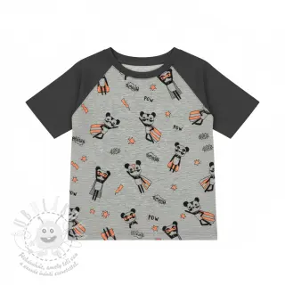 Úplet NEON Super heroes light grey melange