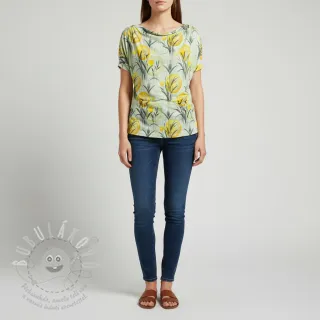 Úplet VISCOSE Enjoy The Silence lemon digital print