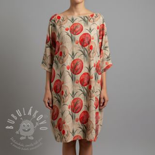 Úplet VISCOSE Enjoy The Silence red digital print