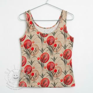 Úplet VISCOSE Enjoy The Silence red digital print