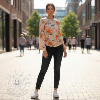 Úplet VISCOSE Soothing Fields orange digital print