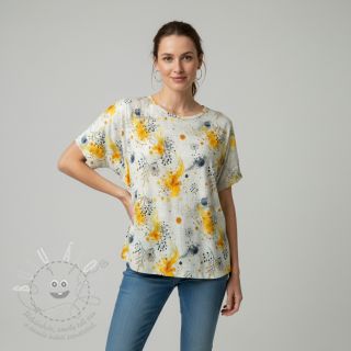 Úplet VISCOSE Soothing Fields yellow digital print