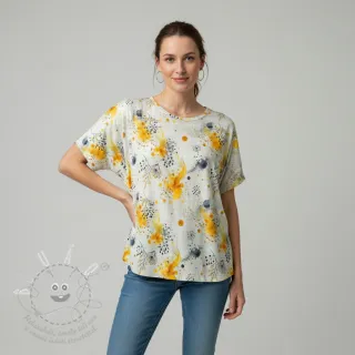 Úplet VISCOSE Soothing Fields yellow digital print