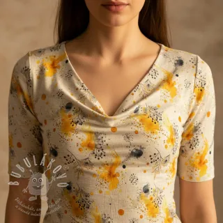 Úplet VISCOSE Soothing Fields yellow digital print