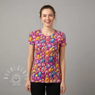 Úplet Funny faces design B digital print