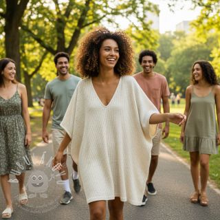 Úplet se lnem WAFFLE SIMPLY NATURAL