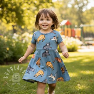 Úplet Lazy cats smoke blue melange