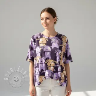 Úplet Funny dogs dark purple