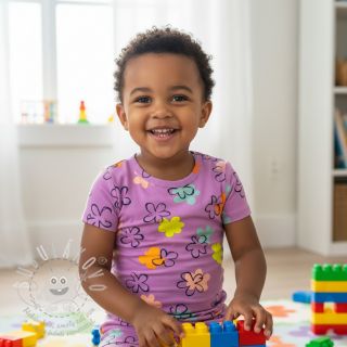 Úplet Flower prints lavender