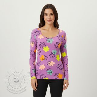 Úplet Flower prints lavender