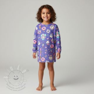 Úplet Sweet food lavender digital print