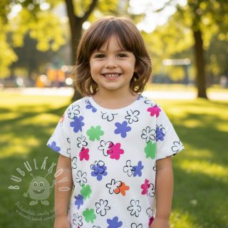 Úplet Flower prints white